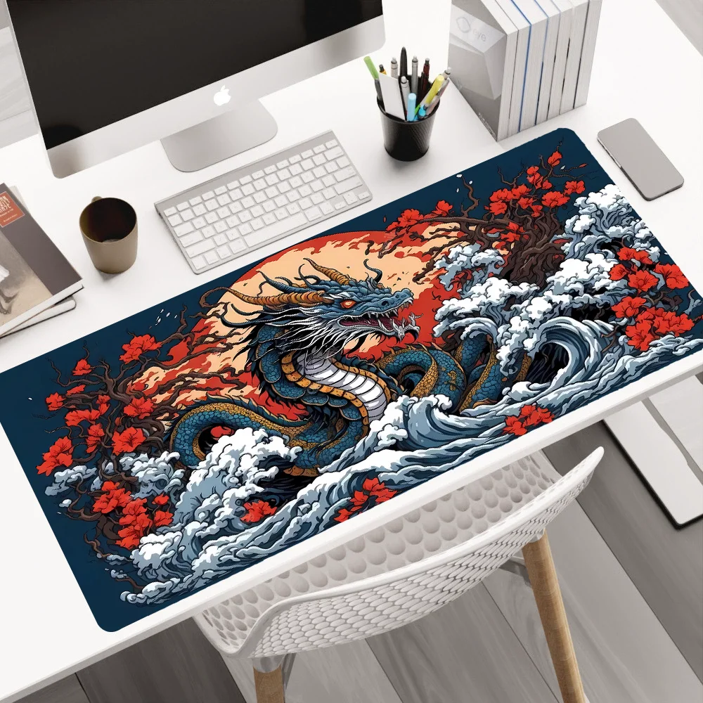 Office Desk Tech Accessories - Large Dragon Mousepad Gamer Office Mouse