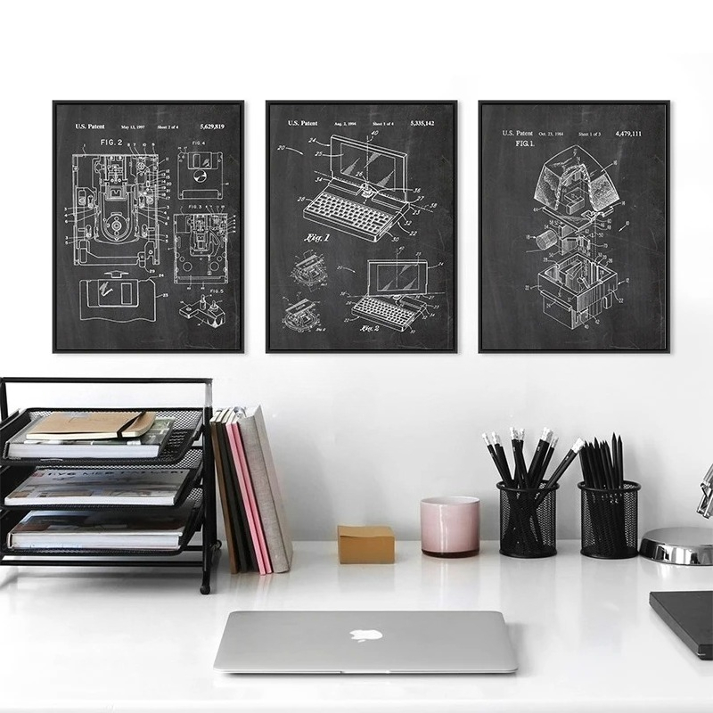 6Pcs Vintage Computer Patent W - Tech Office Wall review and price