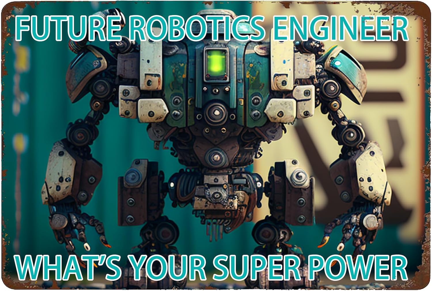 Robotics Engineer Metal Sign   - Tech Office Wall review and price