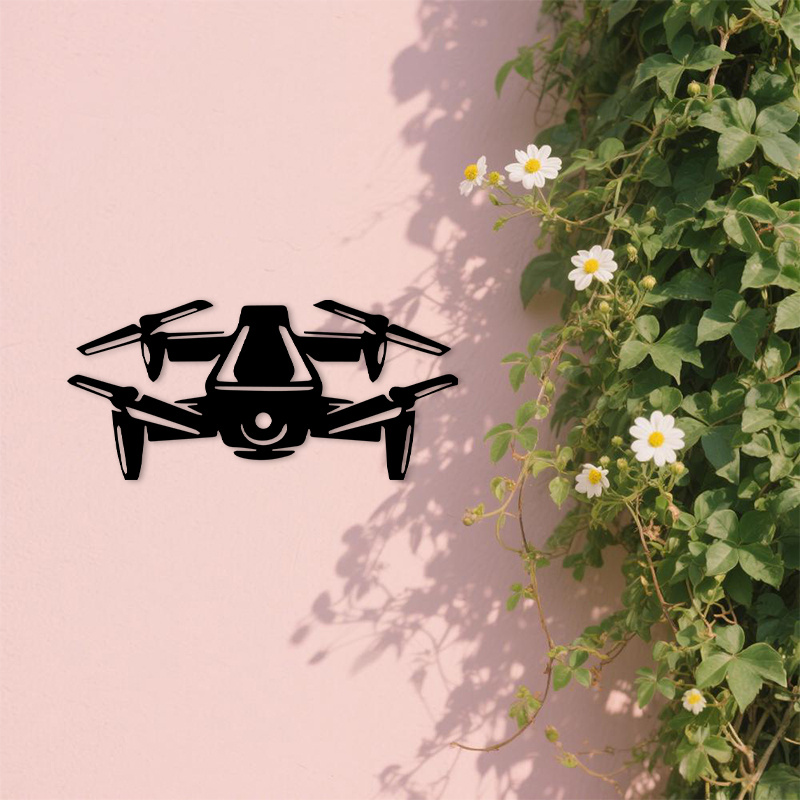 2D Flat Drone Silhouette Metal - Tech Office Wall review and price
